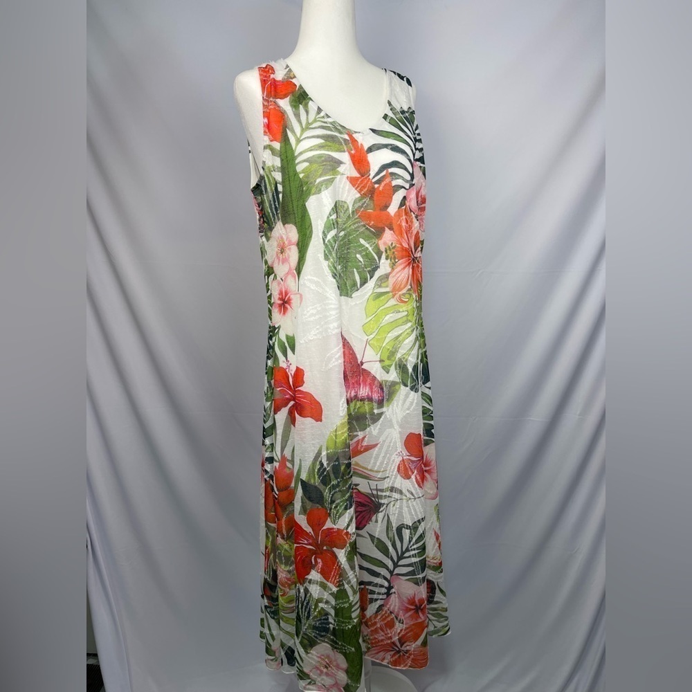 Cativa Exotic print sleeveless dress women’s size M